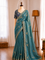 Soft Frendy Satin Sequence Zari Embroidery Designer Saree