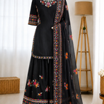 Heavy French Crepe Embroidery Work Top Bottom