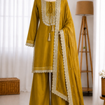 Soft Chinon Embroidery Sequence Work Top Plazzo