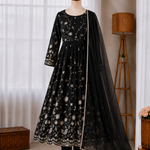Faux Georgette Heavy Embroidery Sequence Work Gown