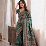 Crepe Silk Printed Embroidered Saree Set