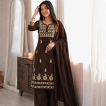 Rayon Embroidered Suit Set