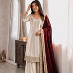 Chinon Embroidered Sharara Suit Set