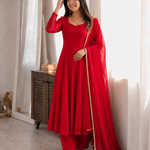 Tibby Silk Anarkali Suit Set