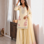 Heavy Rayon Embroidered Plazzo Suit Set