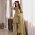 Crunchy Embroidered Plazzo Suit Set