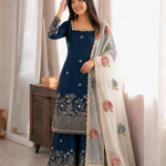 Pure Fendi Silk Embroidered Farshi Plazzo Suit Set