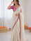 Pure Viscose Satin Embroidered Saree
