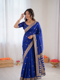 Beautiful Banarasi Soft Tissue Silk With Rich Zari Woven Work Saree