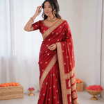 Beautiful Banarasi Soft Tissue Silk With Rich Zari Woven Work Saree