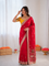 Beautiful Pure Soft Tissue Silk With Elegant Applique Work Saree