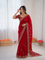 Beautiful Soft Rich Fendy Satin Silk With Sequence Embroidery Work Saree