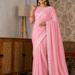 Beautiful Soft Rich Kota Doriya Silk With Applique Work Saree
