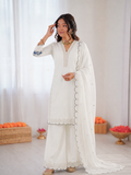 Beautiful Soft Rich Mal Chanderi With Sequence Embroidery Work Plazzo Suit