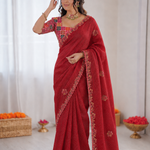 Beautiful Soft Rich Kota Doriya Silk With Rajasthani Bandhani Patch Work Saree