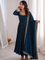 Beautiful Soft Rich Space Silk With Thread & Sequence Embroidery Work Gown