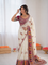 Beautiful Soft Rich Pure Pashmina Silk With Multicolour Thread Weaving Work Saree