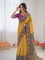 Beautiful Soft Rich Soft Chinnon Silk With Real Mirror & Diamond Work Saree