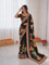 Beautiful Soft Rich Satin Silk With Digital Print & Khatli Work Saree