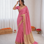 Beautiful Soft Rich Assam Silk With Zari Jacquard Weaving Work Saree