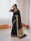 Beautiful Soft Rich Assam Silk With Zari Jacquard Weaving Work Saree