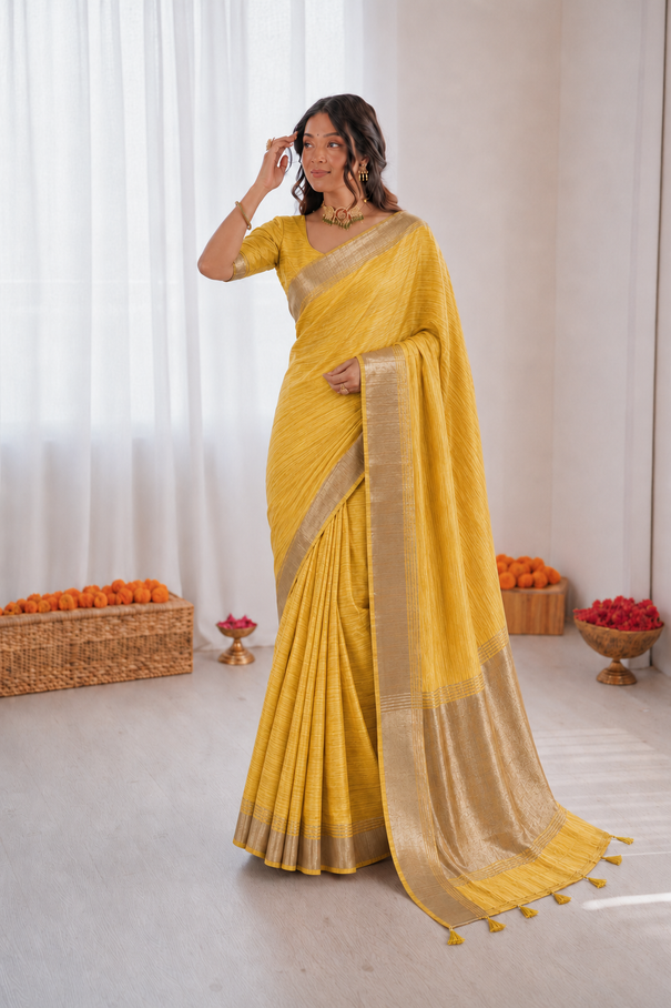 Beautiful Soft Rich Assam Silk With Zari Jacquard Weaving Work Saree