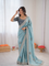 Beautiful Soft Rich Premium Space Silk With Butterfly Sequence Work Saree