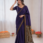 Pure Loom Cotton Cut Dana Saree Set