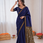 Pure Loom Cotton Cut Dana Saree Set
