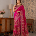 Beautiful Soft HO Silk Weaving Jacquard Embroidery Work Saree