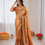 Beautiful Soft Rich Jacquard Minakari Silk & Embroidery Work Saree