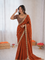 Beautiful Soft Space Silk With Heavy Embroidery Sequence Work Saree