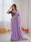 Beautiful Fendy Silk With Multi Sequence Embroidery Work Saree