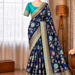Elegant Dolla Silk Embroidered Saree with Unstitched Blouse