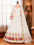 New Wear Blooming Georgette Embroidery Work Gown