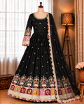 New Wear Blooming Georgette Embroidery Work Gown