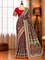 Beautifull Row Silk With Hand Daying Embroidery Work Saree
