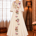 Beautifull Faux Georgette Embroidery Work Top Sharara
