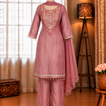 Beautifull Tissue Salsa With Sequience Work Top Plazzo