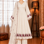 Beautifull Mul Chanderi With Sequience Pipe Work Top Pent