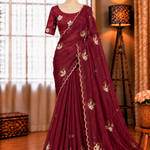 Beautifull Chiffon With Premium Chiffon With Reahsm Work Saree