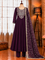 Wine Color Beautifull Georgette Embroidery Work Anarkali