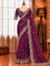 Wine Color Space Silk With Sequience Embroidery Work Saree
