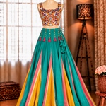 Navratri Special Reyon With Lagdi Patta Work Lehenga