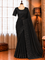 Black Color Fox Georgette Khatli Work Saree