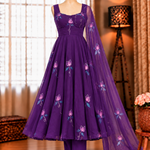 Beautifull Georgette Handprint  Work Anarkali Pent