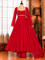 Red Color Georgette Embroidery Work Anarkali