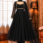 Black Color Georgette Sequience Work Anarkali
