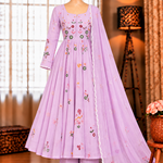 Beautifull Mul Chanderi With Embroidery Work Top Pent