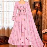 Beautifull Mul Chanderi With Embroidery Work Top Pent